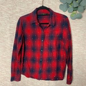 [Obey] Spotted Flannel Button Down Shirt
